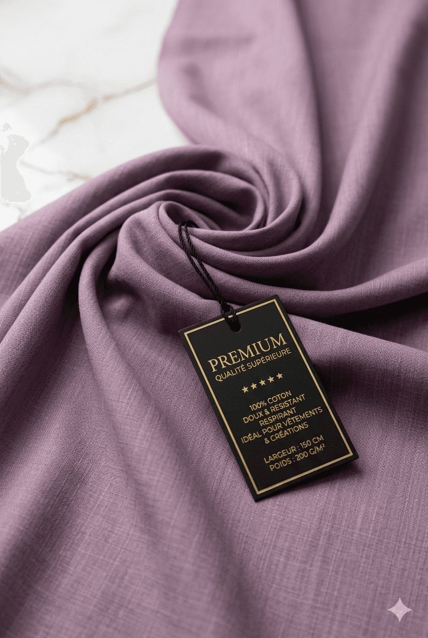Tissu Coton Doux & Résistant - Mauve Brumeux