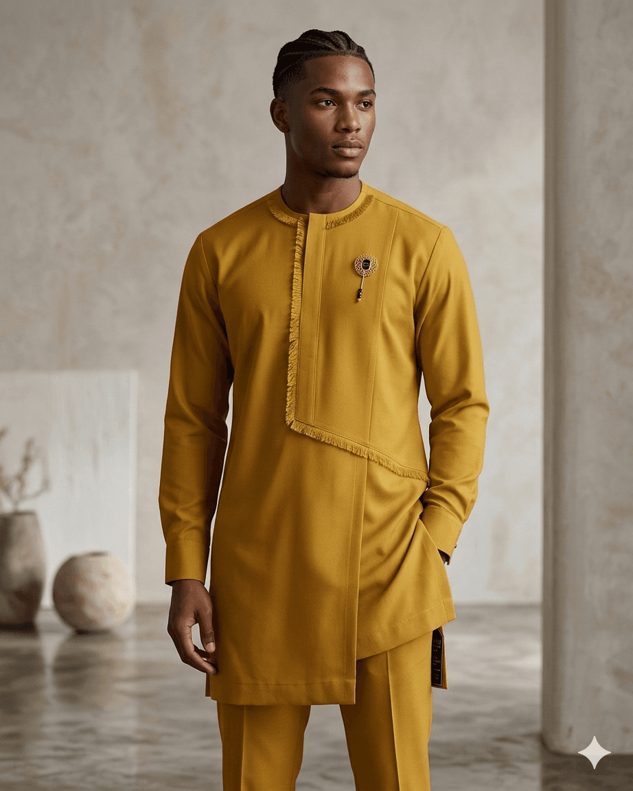 Tissu Coton Jaune Moutarde - Modèle