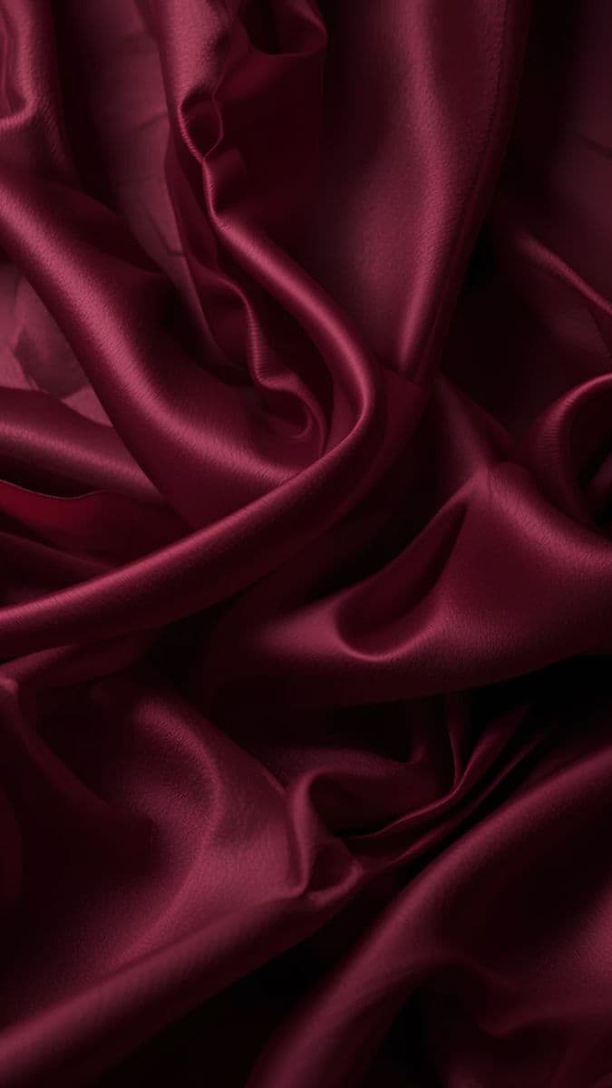 Tissu Satin de Soie Impérial - Rouge Bordeaux